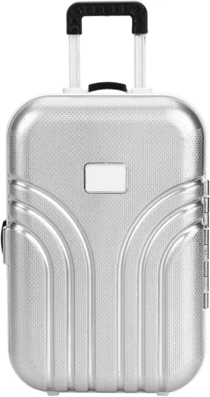 Doll Accessories Carry On Suitcase for Doll Suitcase Luggage Mini Travel Suitcase for 18 Inch Girl Doll Travel Gear Mini Trolley Case Doll Carrier Storage Miniature Suitcase Doll Playsets(Silver)