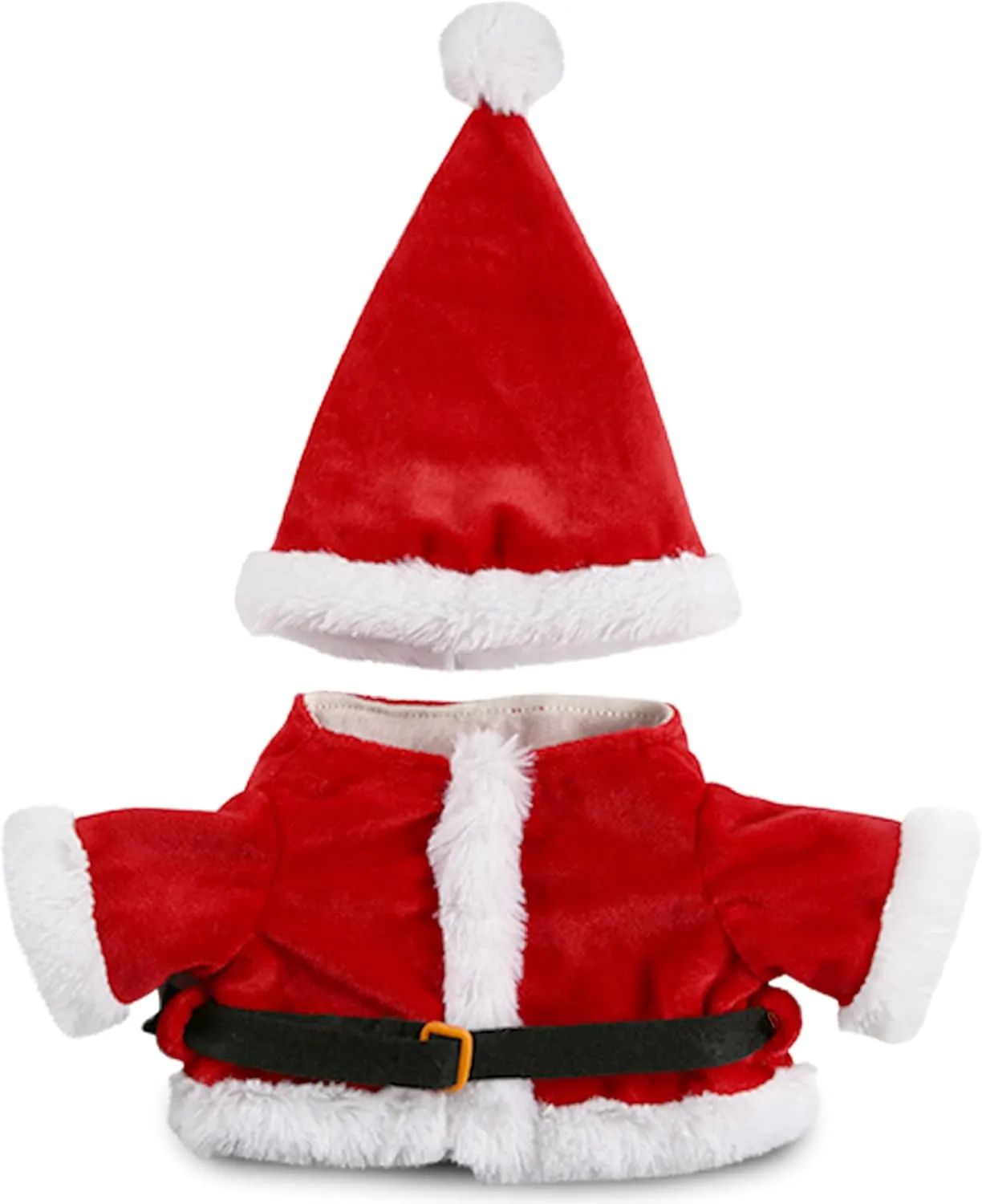 Dollibu Santa Claus Teddy Bear Clothes Dress Up Set - Santa Claus Stuffed Plush Toy Clothes, Cute Christmas Stuffed Animals Outfit for Baby Teddy Bear Costume, Includes Santa Jacket and Hat - Small