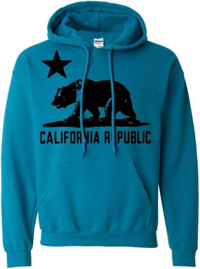 Dolphin Shirt Co California Flag Black Oversized Silhouette Asst Colors Hoodie