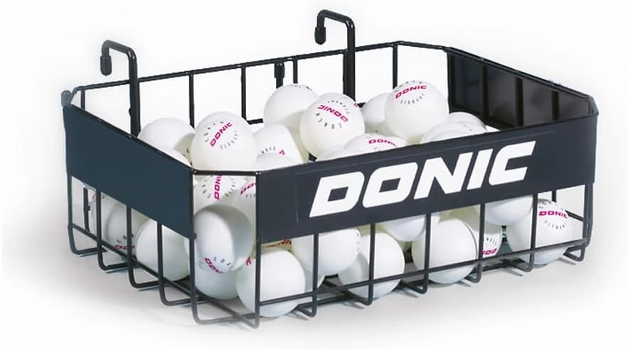Donic Table Tennis Ball Basket -Ping Pong Ball Holder, Good for Practice Serves and Multiball Training, Fits About 120 Balls, Attach Easily to Table