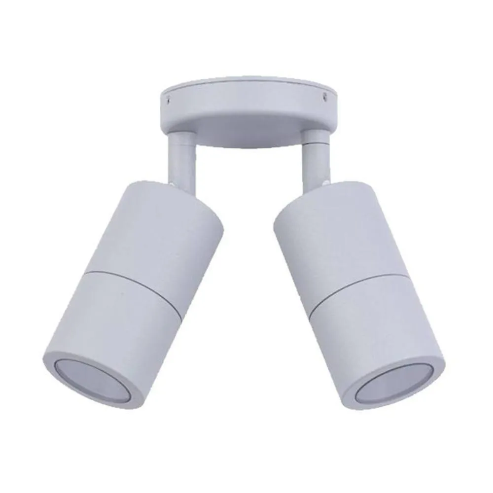 Double Adjustable Outdoor Wall Light 2xGU10 IP65 in Different Colours CLA Lighting - PG2A