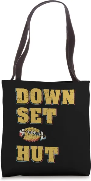 Down Set Hut Football Sport Football Athlete Ball Coach Tote Bag