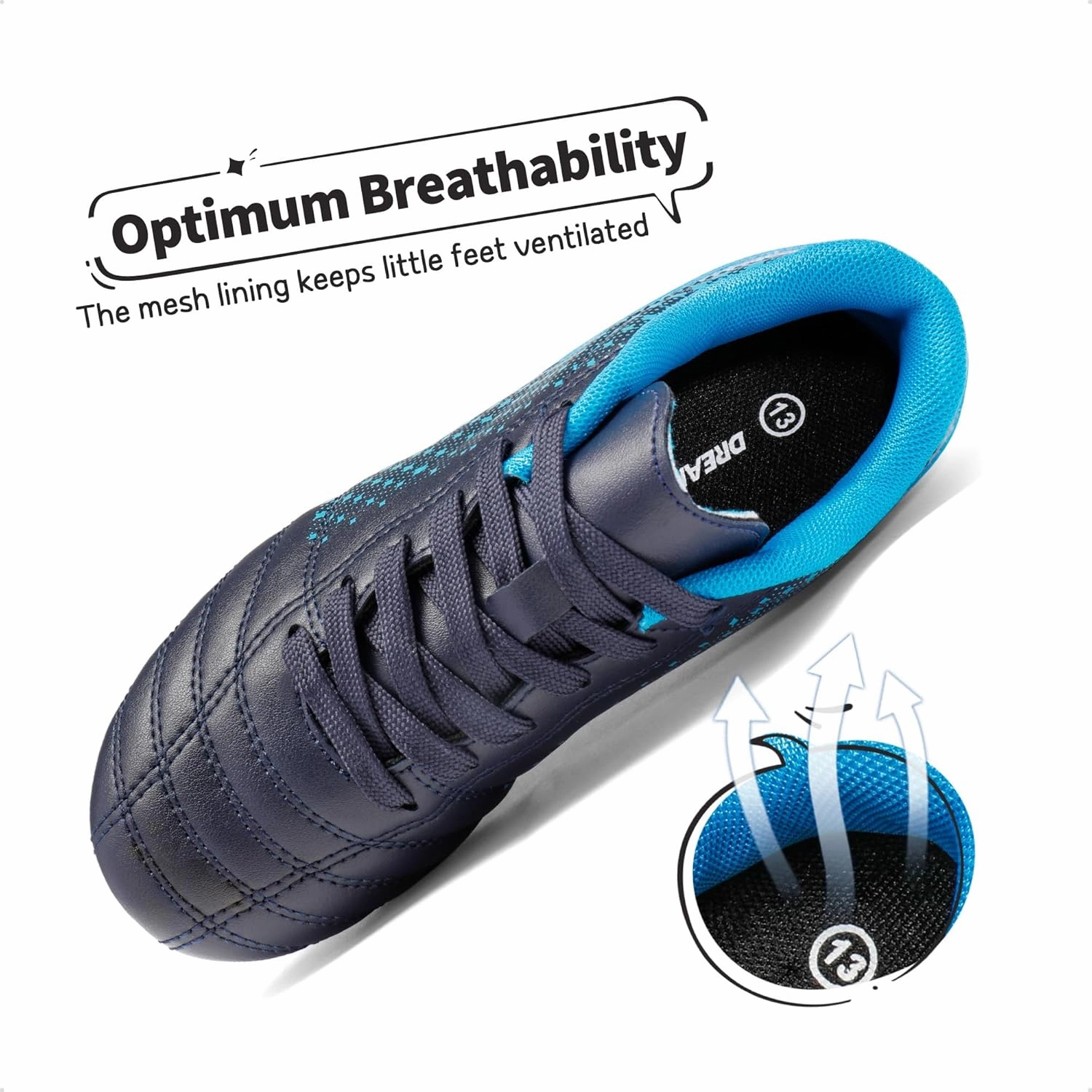 DREAM PAIRS Boys Girls Outdoor Sport Football Shoes Soccer Cleats for Little/Big Kid