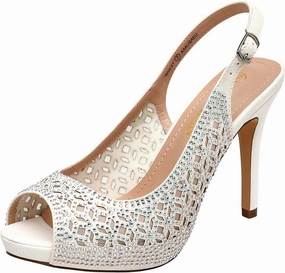 DREAM PAIRS Women's High Heels Platform Dress Rhinestones Peep Toe Pumps Shoes