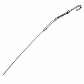 Driver Side Oil Dipstick Tube, Engine Oil Dipstick Metal Oil Dipstick Tube Replacement for Chevy SBC 283 327 350 400 Engine 1955-1979 (Silver)