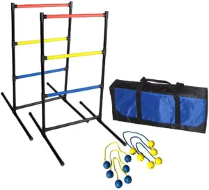 Driveway Games LADRTS-GM-00140 Ladder Ball Toss Game with 6 Bolos Bolas & Carrying Case for Outdoor, Lawn, Yd