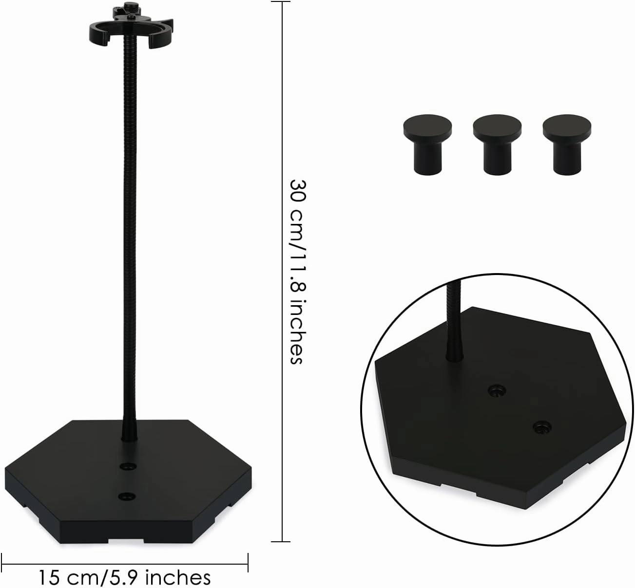 DS. DISTINCTIVE STYLE Action Figure Stand 12 Inch Connectable Metal Toy Stand for 1/6 and1/9 Scale Figures
