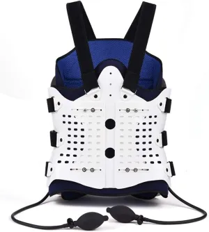 DSMYYXGS 1Set Airbag Back Support Comfortable Back and Shoulder Brace for Men and Women - Medical Device Fracture Postoperative (Color : White)