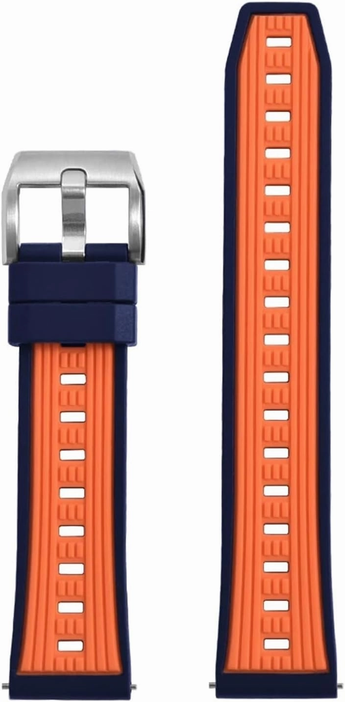 Dual Color Gas Phase Silicone Watch Strap 20mm 22mm Quick Release Sport Silicone Rubber Watch Bands Men Women