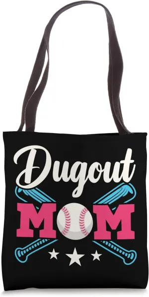 Dugout Mom Baseball Parent T-Ball Tee Ball Tote Bag