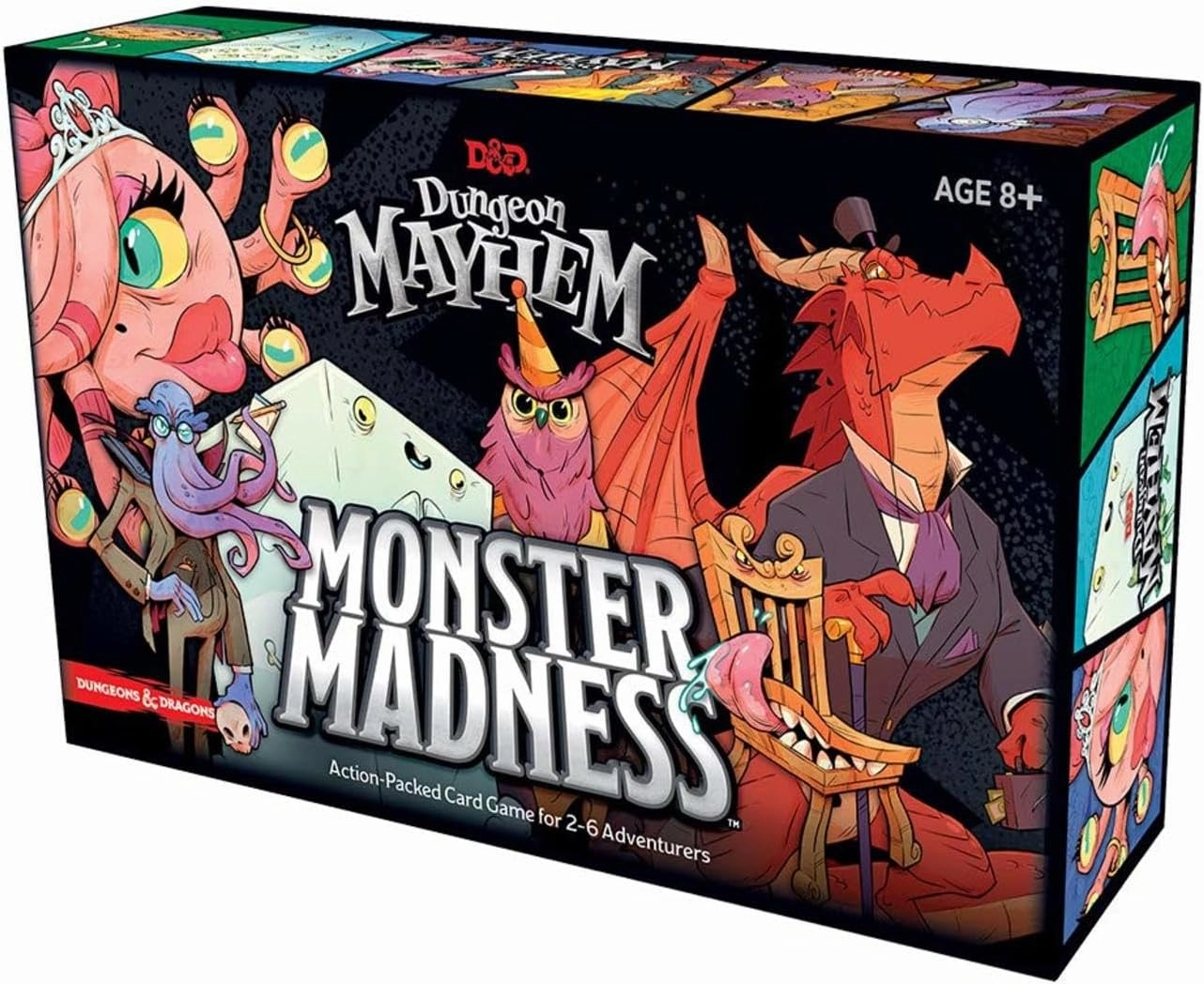 Dungeon Mayhem: Monster Madness | Dungeons & Dragons Card Game | 6 Decks | 2–6 Players, Multicolored