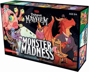 Dungeon Mayhem: Monster Madness | Dungeons & Dragons Card Game | 6 Decks | 2–6 Players, Multicolored