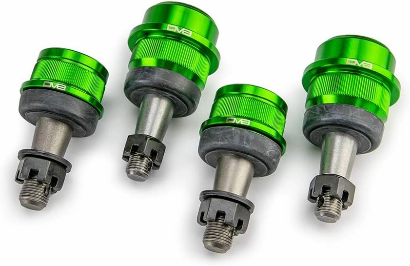 DV8 Offroad Upgraded Ball Joint Set for 2007-2018 Jeep Wrangler JK | Fits Dana 30 or Dana 44 Axles | Greaseable Fittings | Grooved Housing Spines | Includes (2) Upper & Lower Ball Joints