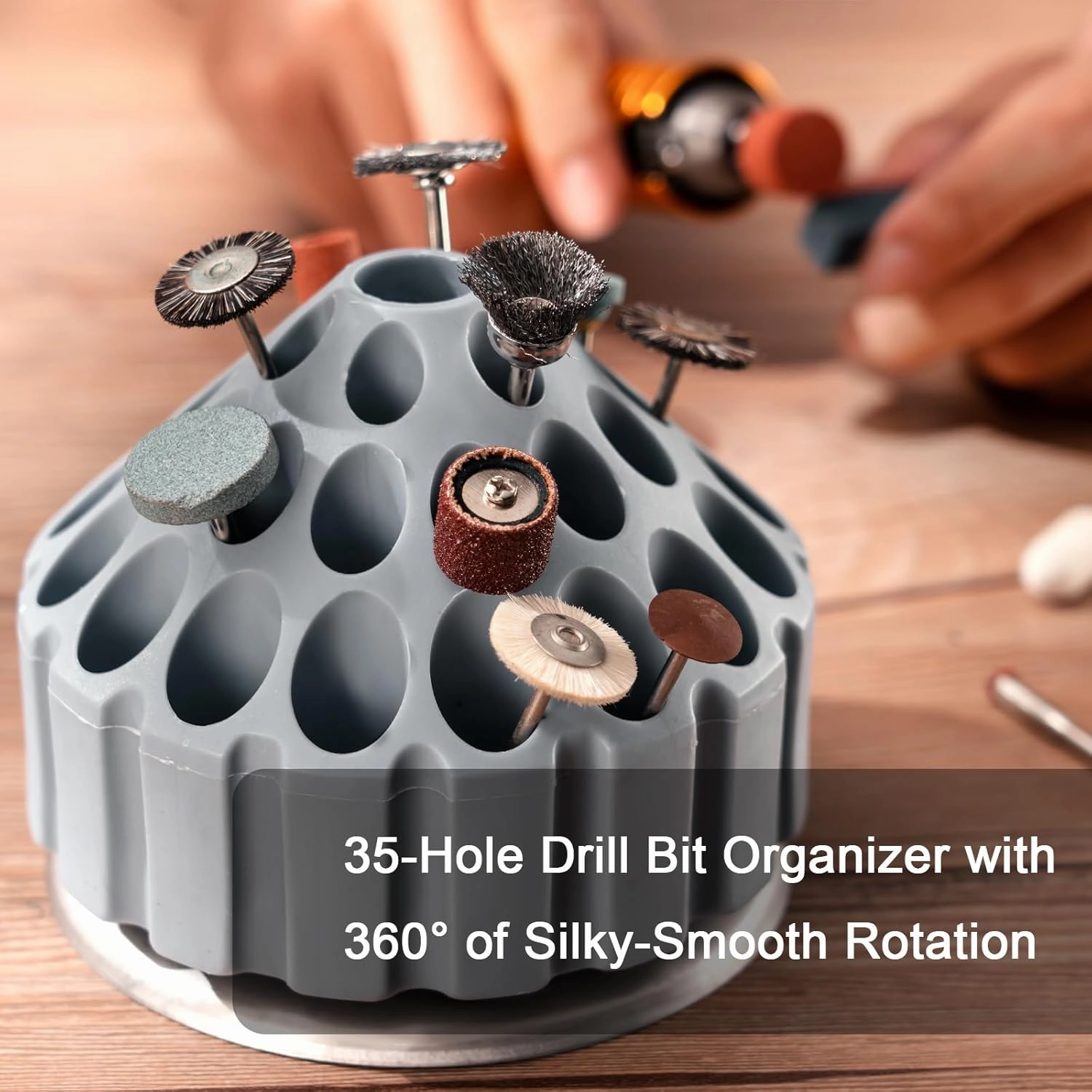 DZQ Flex Shaft Rotary Tool 1000W Hanging Grinding Machine 6.5mm Rotary Carver with 3-Jaw Chuck& Stepless Speed Foot Pedal 30000RPM with Rotating Bur Holder for Carving, Buffing(w/ 77pcs Accs)