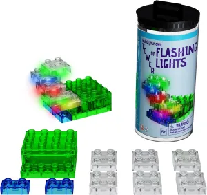 E-Blox: Circuit Blox: BYO Tower of Flashing Lights - Color-Changing LED Blocks Kit, Stack & Build 3D Brick Creations Set, DIY STEM Toy, Kids Ages 8 