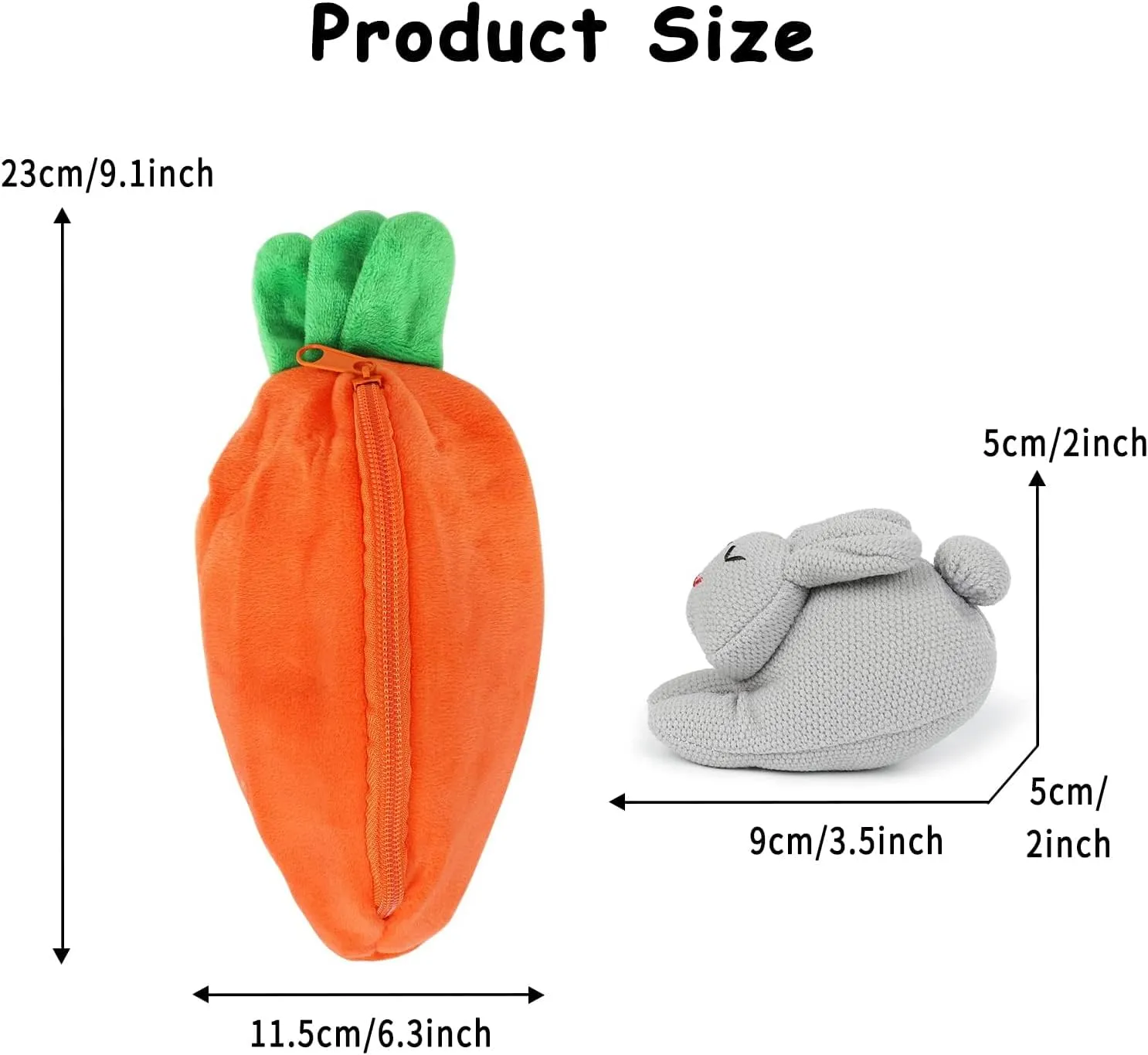Easter Bunny Stuffed Animal Hide-and-Seek Three Bunnies in Carrot Pouch Easter Bunny Plush Hidden Bunny Rabbit Doll Zip Up Carrot Bunny Purse Easter Toy for Kids