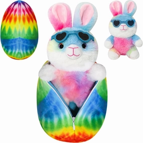 Easter Bunny Egg Toy with Zipper – Easter Bunny Egg Plush Pillow Decoration – Soft and Cuddly for Boys and Girls Plush Toy