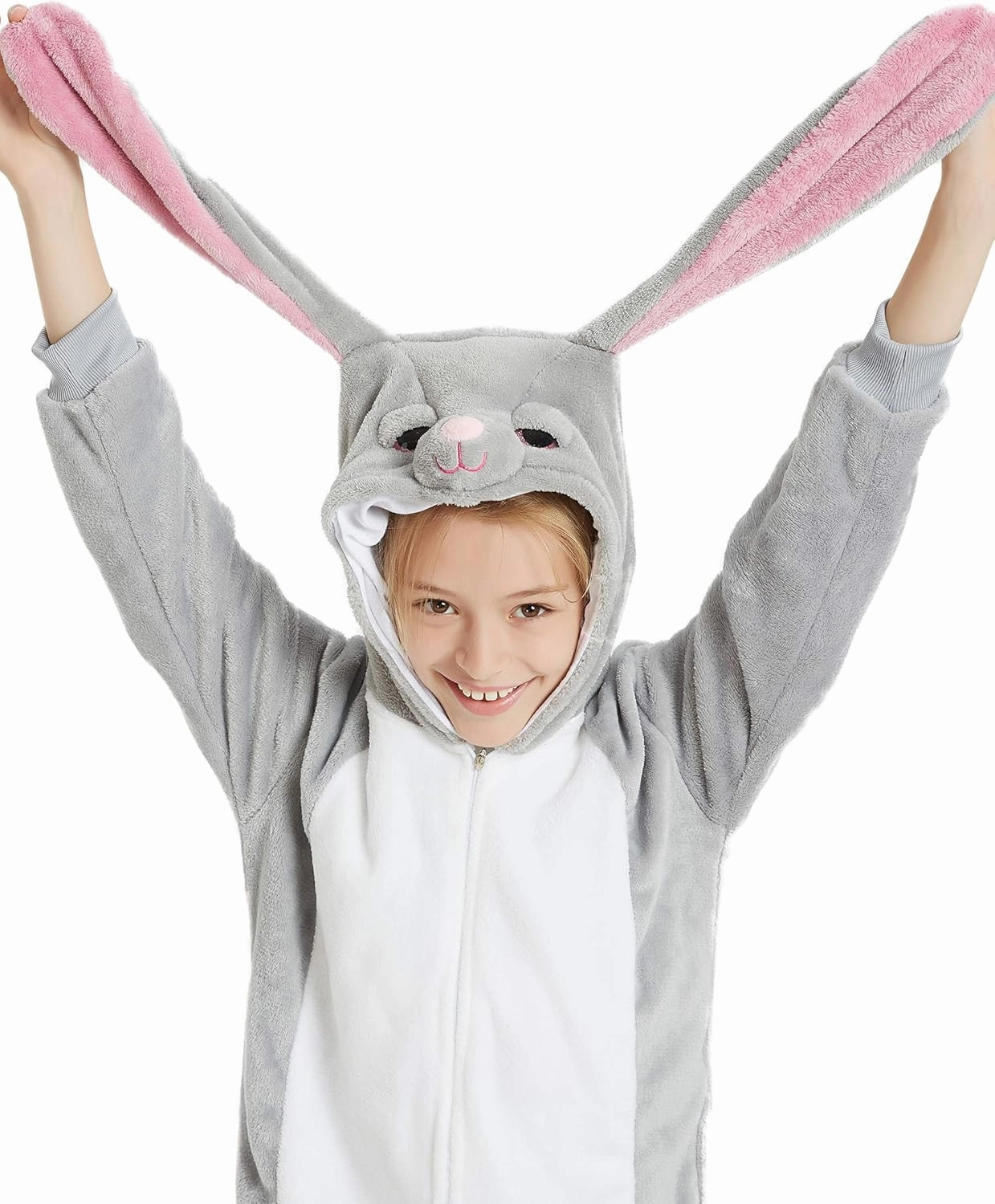 Easter Bunny Onesie Kids Rabbit Animal Unisex Girls Onepiece Pajamas Halloween Cosplay Party Costume