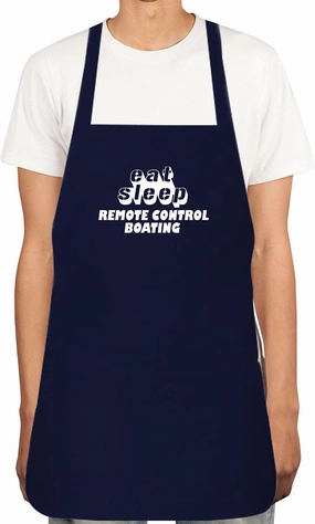 EAT SLEEP REMOTE CONTROL BOATING Apron for Men, Women with 2 Pockets - Adjustable Neck Strap, Chef BBQ Kitchen Cooking Apron r50