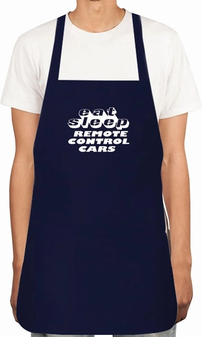 EAT SLEEP REMOTE CONTROL CARS Apron for Men, Women with 2 Pockets - Adjustable Neck Strap, Chef BBQ Kitchen Cooking Apron r51