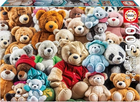 Educa - 500 Piece Puzzle for Adults | Teddy Bears. Includes Glue Fix Puzzle. Measurements: 48 x 34 cm. from 11 Years (20242)