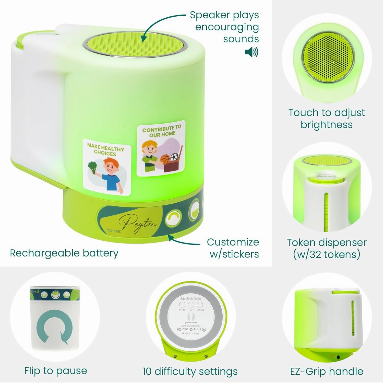 Educational Toy for Kids w/a Mobile app for Parents; Customize it, Track Progress, & Access Resources to Teach Kids Healthy Habits That Last; Replace Behavior Charts & Reward Charts