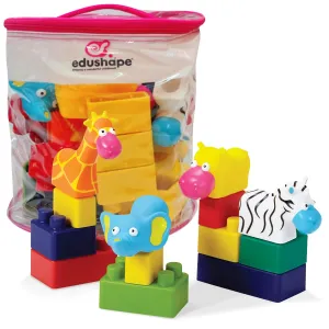 Edushape Mini Edu-Animals, Flexible Blocks, 28 Piece