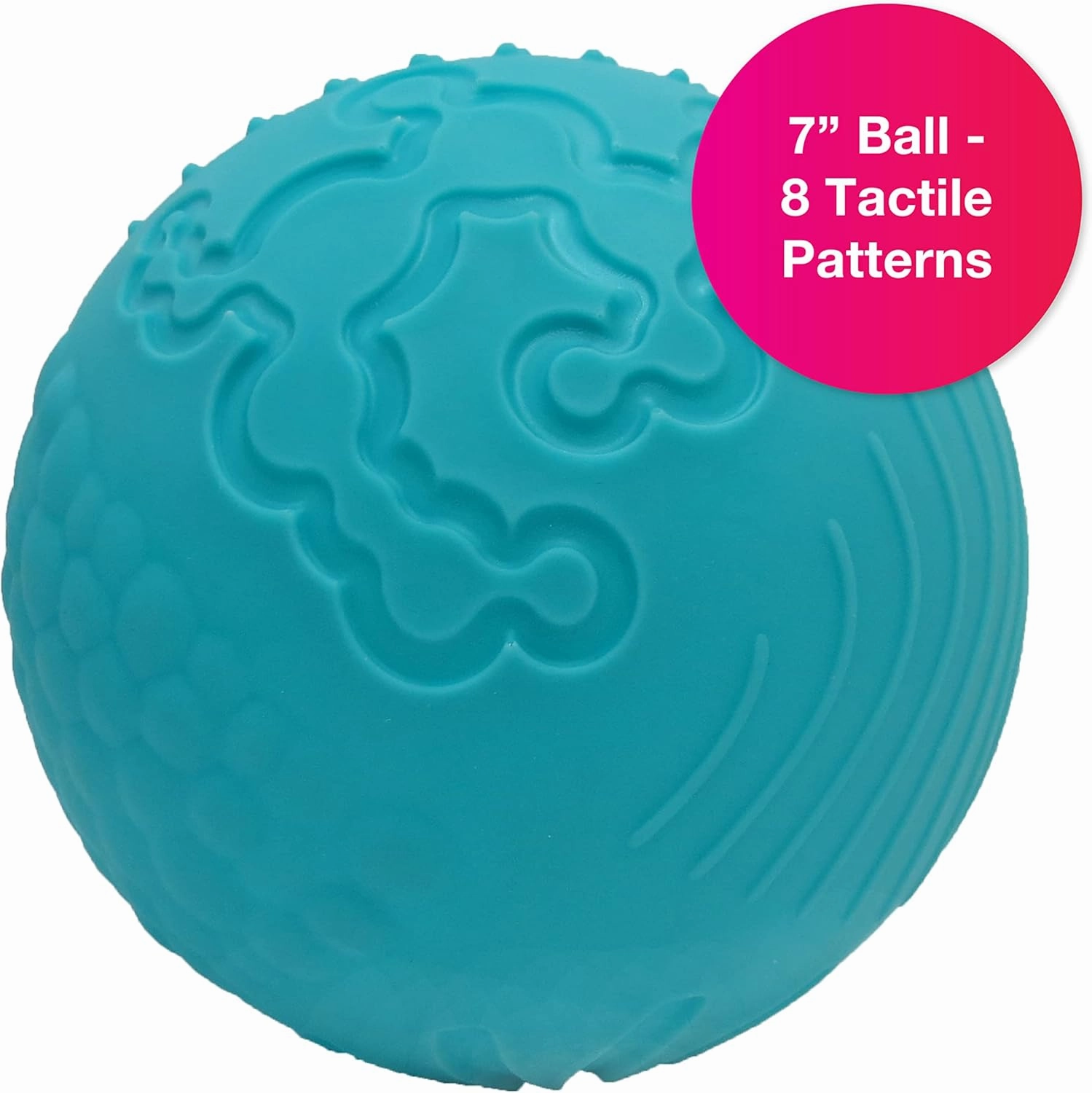 Edushape Texture-iffic Sensory Ball for Baby - 7" Baby Ball for Kids with 8 Sections of Different Tactile Patterns