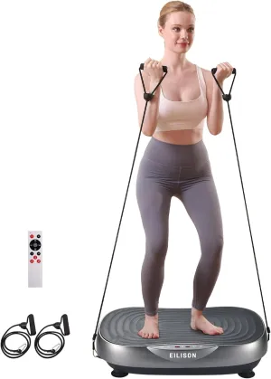 EILISON FIRMHOLD Handle Vibration Plate Exercise Machine for Lymphatic Drainage- Full Body Vibration Platform for Weight Loss, 350lbs Vibration Plate for Beginners & Recovery