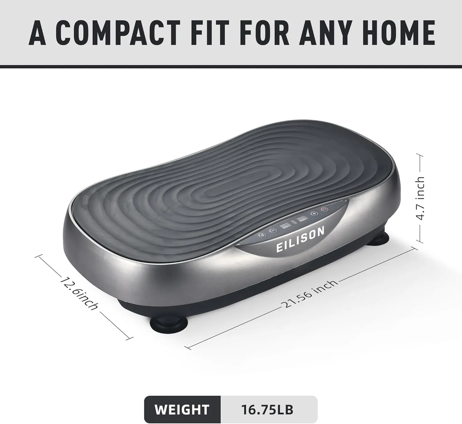 EILISON FIRMHOLD Handle Vibration Plate Exercise Machine for Lymphatic Drainage- Full Body Vibration Platform for Weight Loss, 350lbs Vibration Plate for Beginners & Recovery