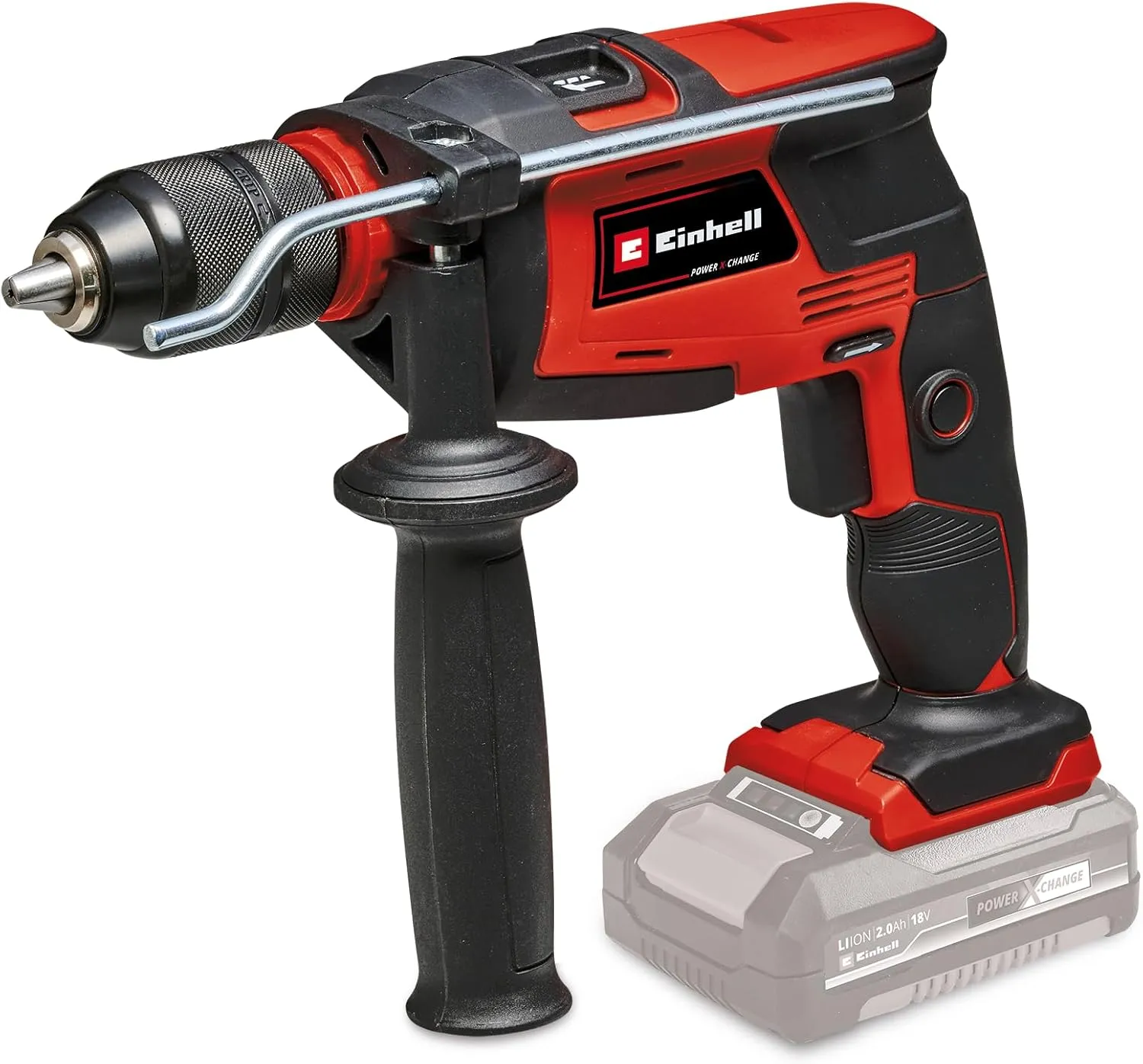Einhell Cordless Impact Drill TE-ID 18 Li Solo Power X-Change (Li-Ion, 18 V, 13 mm quick-change chuck, forward/reverse rotation, speed electronics, no battery or charger)