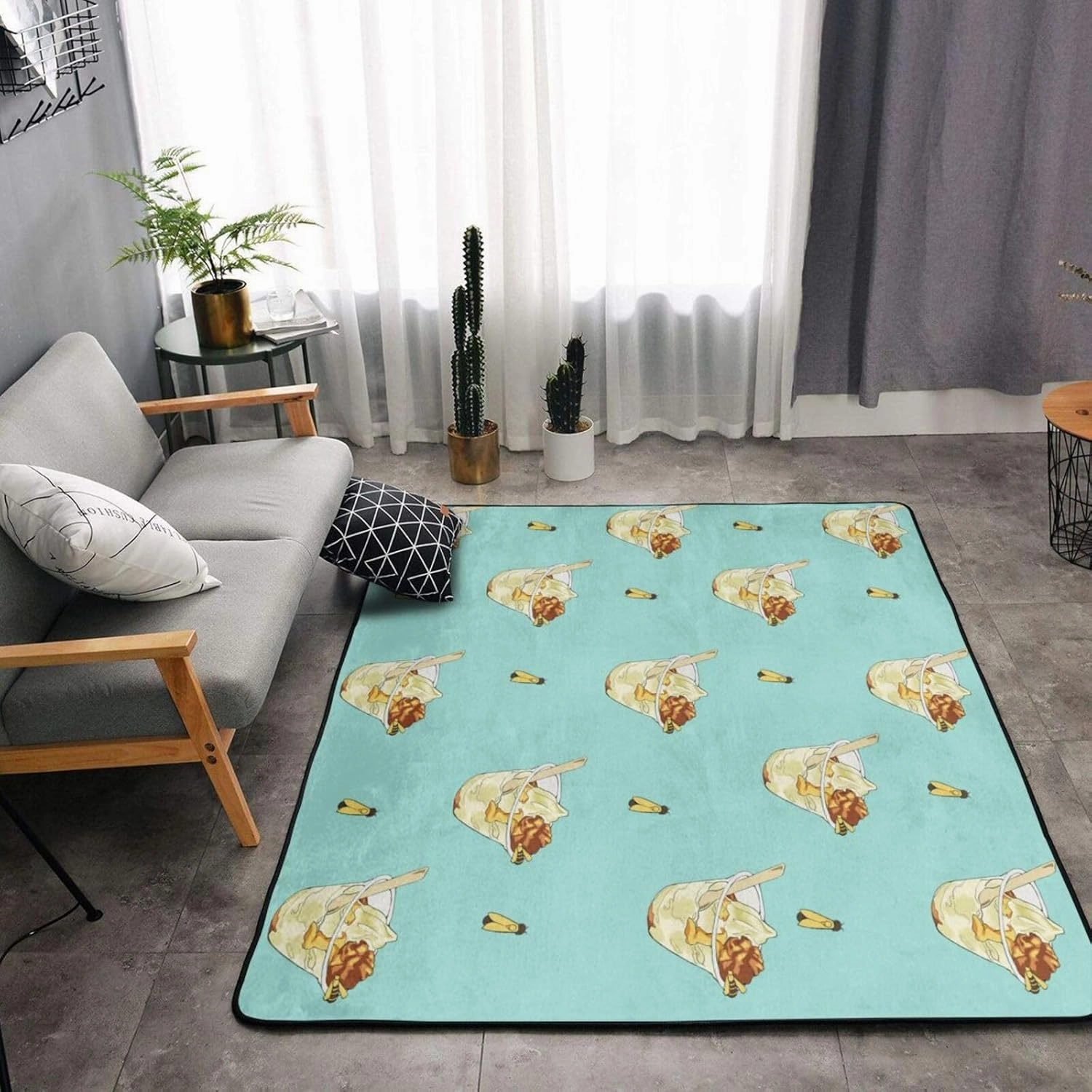 EkcoS Honey Sundae Large Area Rugs for Living Room, Super Soft Fluffy Modern Bedroom Rug,Soft Plush Furry Bedside Rug,(63x48in)