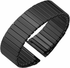 Elastic Metal Strap 22mm Stainless Steel Watchband Accessories Silver Black Bracelet Universal Replacement Straps