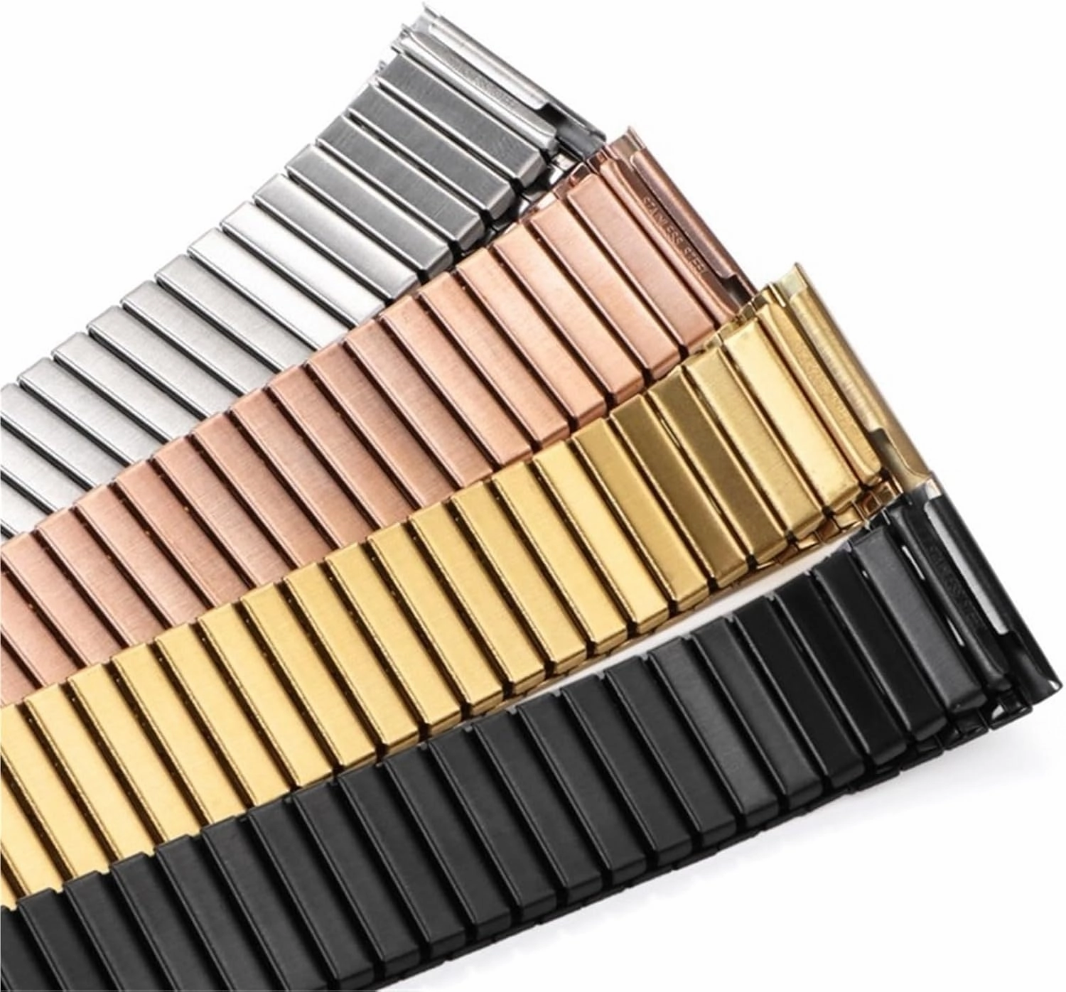Elastic Metal Watch Band 22mm Stainless Steel Watch Band Compatible Smart Watch Quartz Watch Universal Replacement Strap