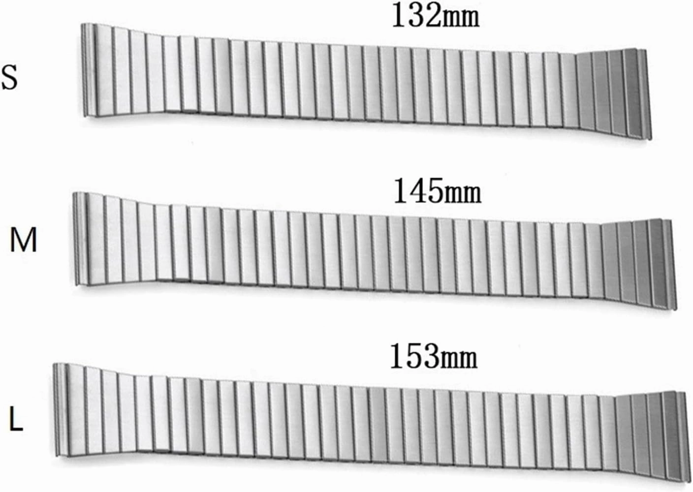 Elastic Metal Watch Band 22mm Stainless Steel Watch Band Compatible Smart Watch Quartz Watch Universal Replacement Strap