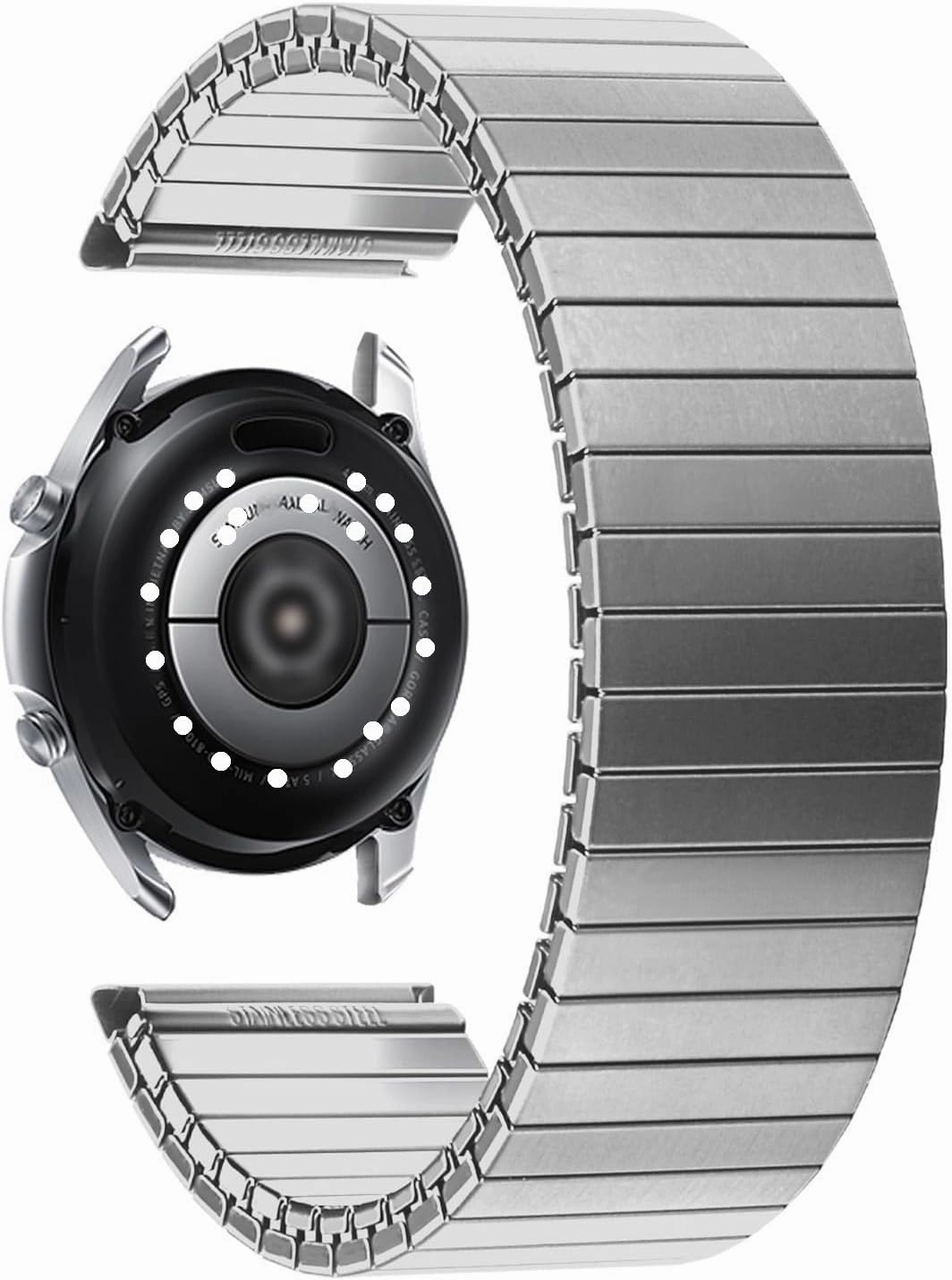Elastic Stainless Steel Watch Band 20mm Universal Replacement Retractable Wristband for Smart Watch Men Women Metal Watch Band