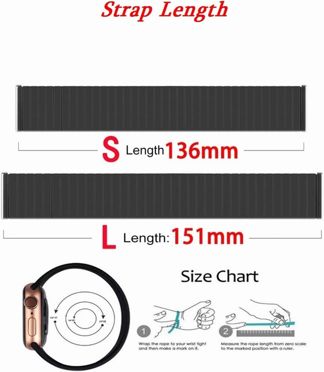 Elastic Stainless Steel Watch Band 20mm Universal Replacement Retractable Wristband for Smart Watch Men Women Metal Watch Band