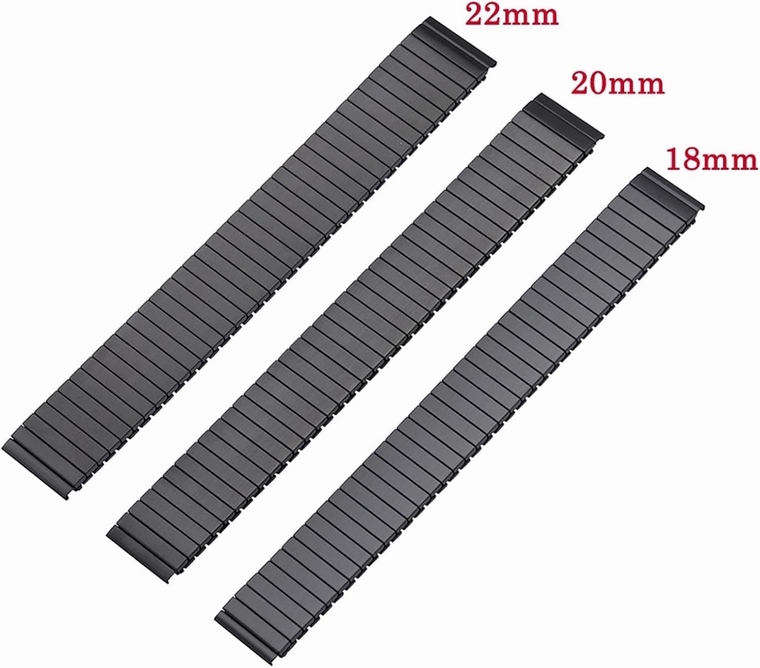 Elastic Stainless Steel Watch Band 20mm Universal Replacement Retractable Wristband for Smart Watch Men Women Metal Watch Band