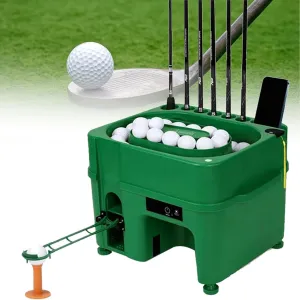 Electric Induction Golf Ball Tee Up Machine,with 6 Holders Dual Mode Height Adjustable Hold 40 Golf Balls,Indoor and Outdoor Golf Simulator Training and Teaching Machine