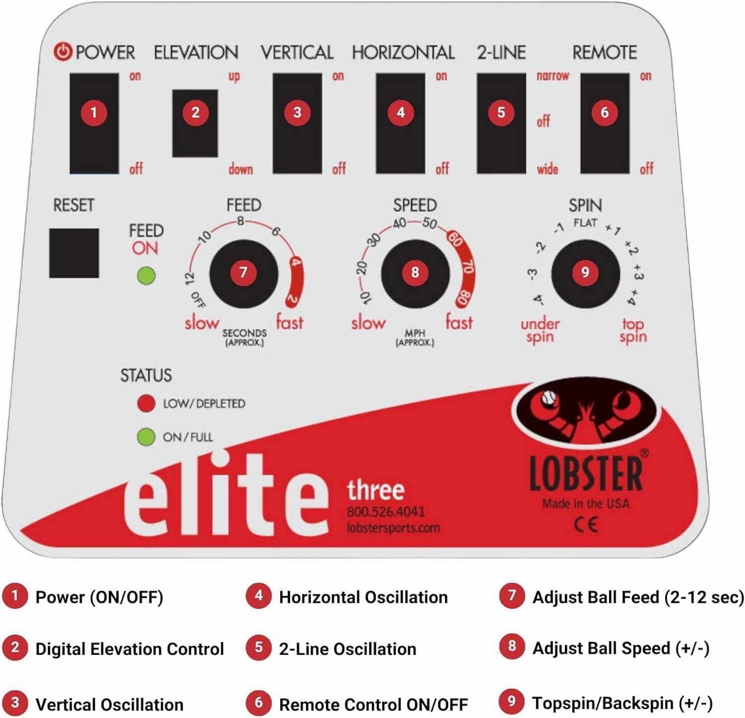Elite Tennis Ball Machine - Auto Portable Tennis Ball Launcher, Preloaded & Custom Drills, Spin Control, Lob Elevation Switch, Ball Speed (up to 80MPH), with Multi-Function Remote
