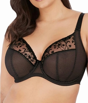 Elomi Women’s Charley Floral Embroidery, Low Plunge, Dd  Bras
