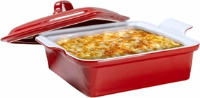 Emeril Lagasse Rectangle Stoneware Baking Dish - Perfect for Casseroles, Lasagna, and More!