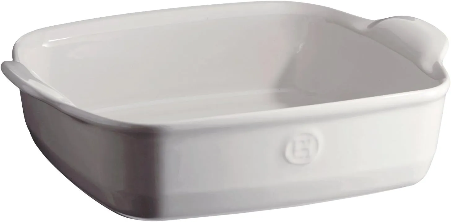 Emile Henry France Ovenware Ultime Square Baking Dish, Flour White