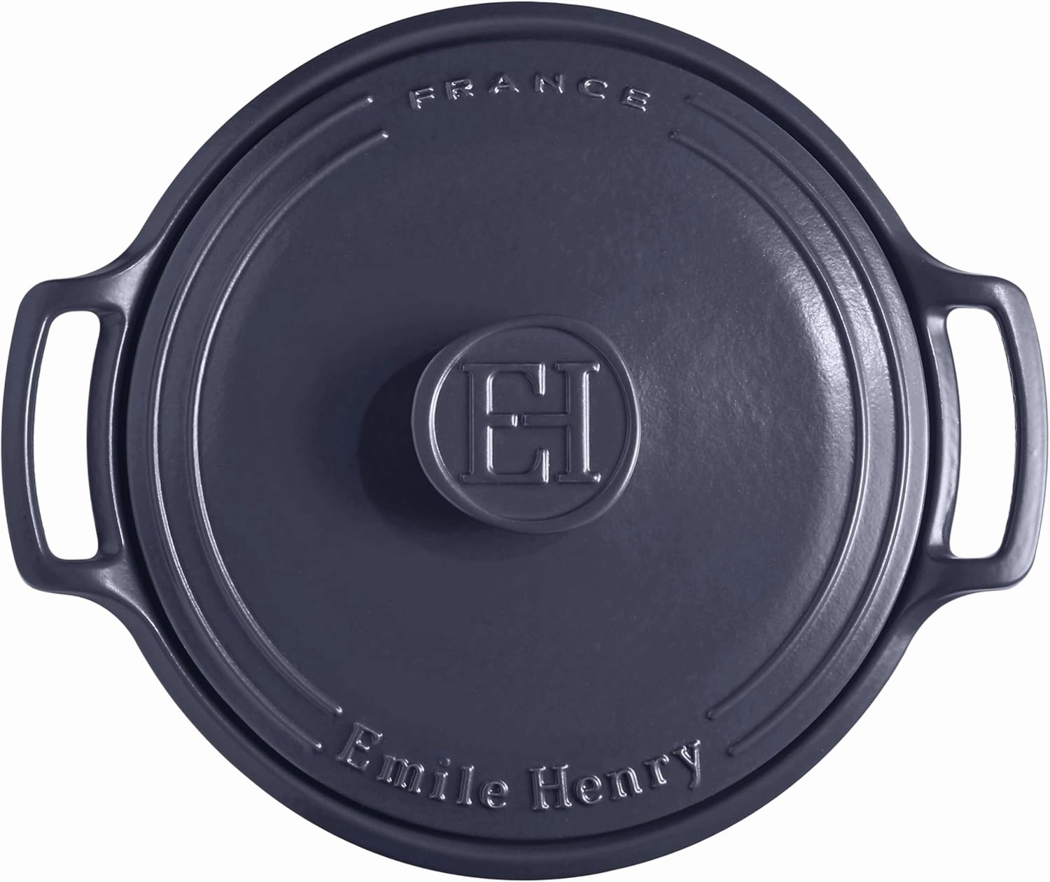 Emile Henry Made in France SUBLIME Ceramic 6 qt. Round Dutch Oven, Indigo