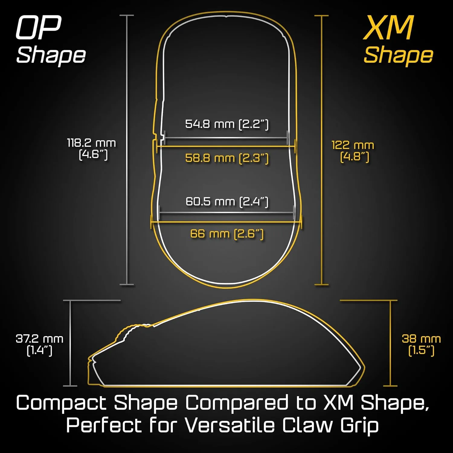 ENDGAME GEAR OP1 Gaming Mouse - Precision Sensor, Kailh GX Switches, Lightweight Design, Swappable Buttons, Hybrid Skates, Black