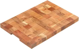 Enhance Your Cooking Experience with Solid Wood Chopping Board, 19.7" x 13.4" x 1.5", Durable Acacia Material