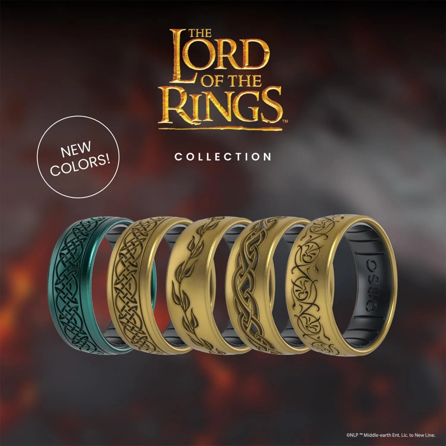 Enso Rings Lord of the Rings Collection - Comfortable DualTone Silicone Rings - Flexible Design