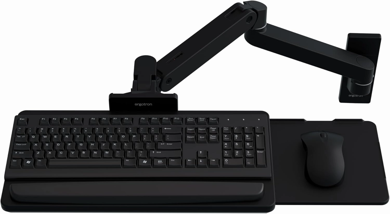 Ergotron – Upgraded LX Pro Premium Keyboard Arm, Wall Mount Adjustable Keyboard Tray – Matte Black