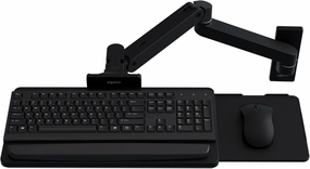 Ergotron – Upgraded LX Pro Premium Keyboard Arm, Wall Mount Adjustable Keyboard Tray – Matte Black