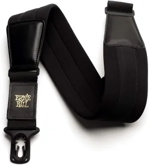 Ernie Ball Neoprene Polylock Comfort Guitar Strap, Black, Wide (P04146)